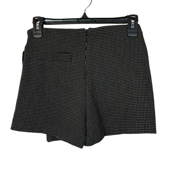 Zara Trafaluc Black Belted Asymmetric Polka Dot Skort Small Neutral Mini Shorts - Picture 6 of 10